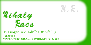 mihaly racs business card